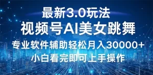 【2024.9.29】视频号最新3.0玩法，当天起号小白也能轻松月入30000+-老张项目网