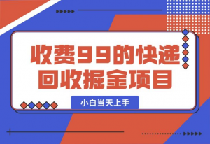 【2024.10.15】别人收费99的快递回收掘金项目，小白当天上手-老张项目网