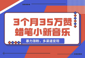 【2024.12.09】3个月35万赞的蜡笔小新音乐号，暴力涨粉，多渠道变现 （附工具地址）-老张项目网